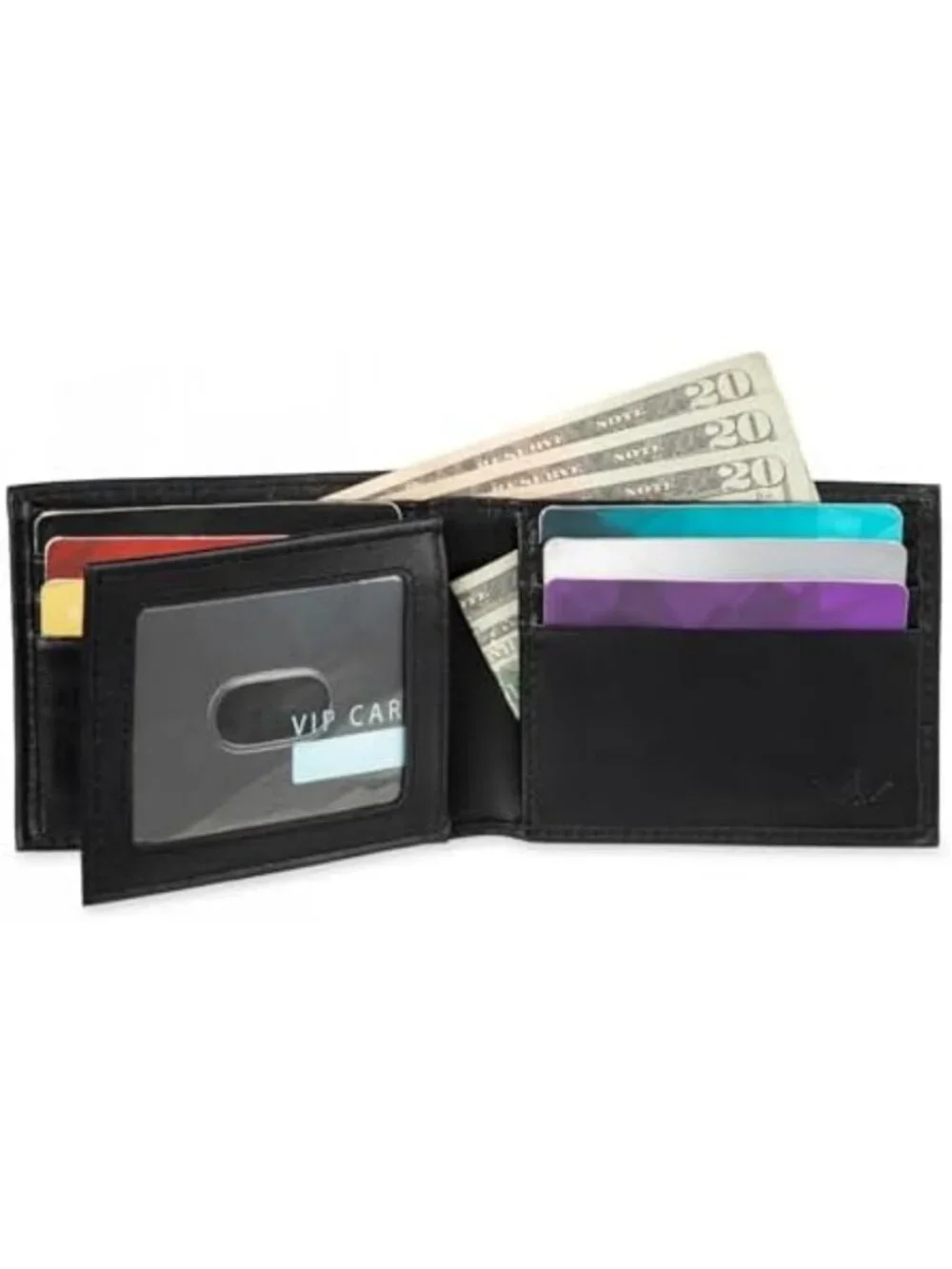 Slim RFID Blocking Leather Wallet for Men - Thin Bifold Design, Extra Capacity